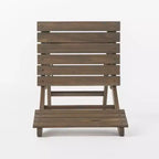 GDFStudio Rabion Chaises de salle à manger pliantes d'extérieur en bois d'acacia (lot de 4), grises