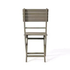 GDFStudio Rabion Chaises de salle à manger pliantes d'extérieur en bois d'acacia (lot de 4), grises