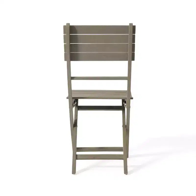GDFStudio Rabion Chaises de salle à manger pliantes d'extérieur en bois d'acacia (lot de 4), grises