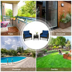 Gymax Set Mobili da Giardino 3pz in Rattan per Esterni con