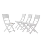 GDFStudio Rabion Outdoor Acacia Wood Folding Dining Chairs (Set of 4), White