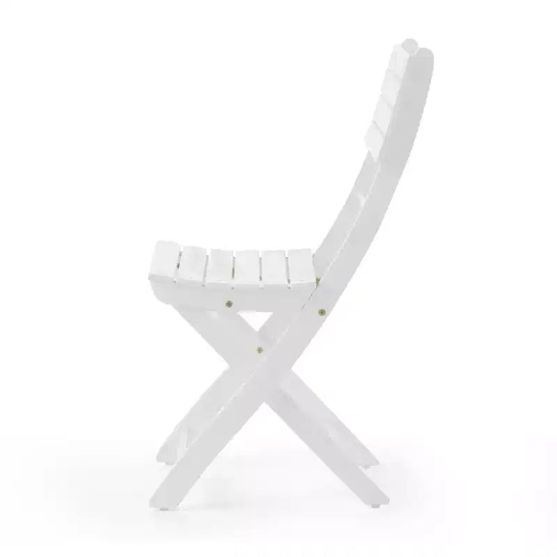 GDFStudio Rabion Sedie pieghevoli da esterno in legno di acacia (set da 4), bianco