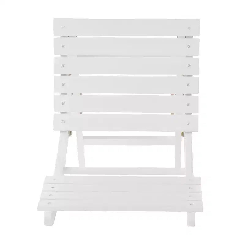 GDFStudio Rabion Sedie pieghevoli da esterno in legno di acacia (set da 4), bianco