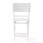 GDFStudio Rabion Sedie pieghevoli da esterno in legno di acacia (set da 4), bianco