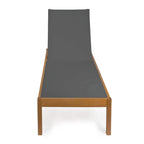 Leo 77,56x26,38 Chaise longue d'extérieur moderne et minimaliste réglable en bois d'acacia, naturel par JONATHAN Y