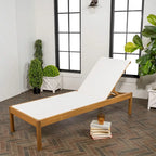 Leo 77,56x26,38 Chaise longue d'extérieur moderne et minimaliste réglable en bois d'acacia, naturel par JONATHAN Y