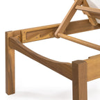 Leo 77,56x26,38 Chaise longue d'extérieur moderne et minimaliste réglable en bois d'acacia, naturel par JONATHAN Y