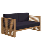 Ensemble de patio extérieur en teck 3 pièces Carlsbad