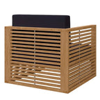 Ensemble de patio extérieur en teck 3 pièces Carlsbad
