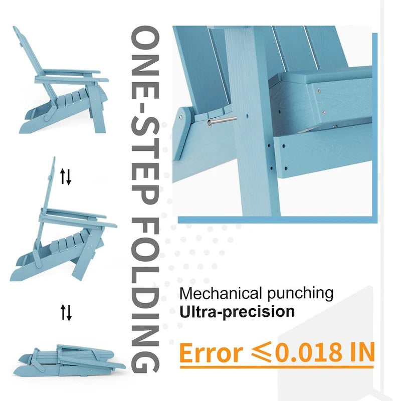 Sedia pieghevole Adirondack resistente alle intemperie per esterni, giardino, patio di WINSOON