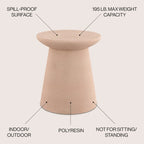 Brady 18 Table d'appoint/Pied de lampe moderne minimaliste, par JONATHAN Y