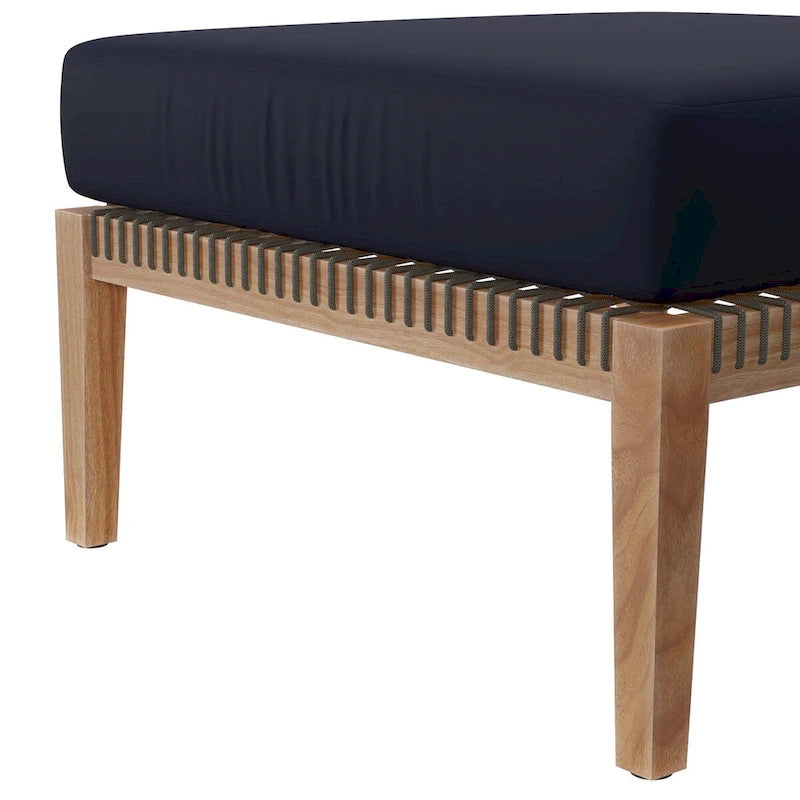 Divano componibile a 4 pezzi in legno di teak per esterni Clearwater
