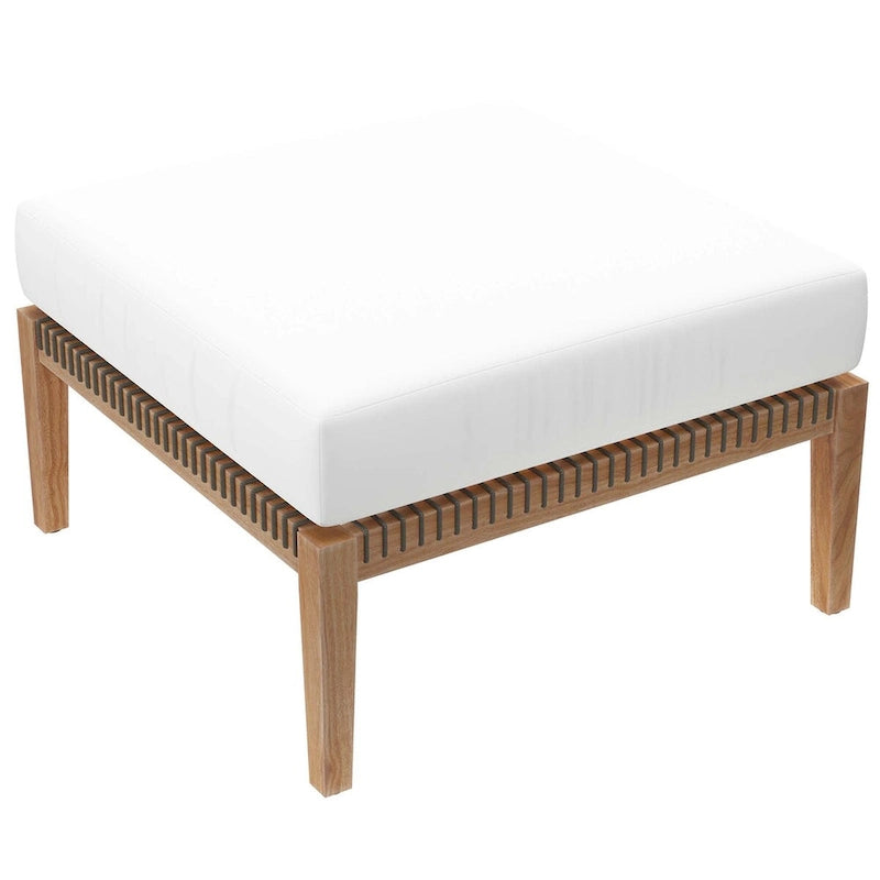 Divano componibile a 4 pezzi in legno di teak per esterni Clearwater