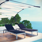 Shore Set of 2 Outdoor Patio Aluminum Chaise with Cushions