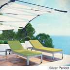 Ensemble de 2 chaises longues de patio extérieures en aluminium Shore avec coussins