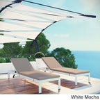 Ensemble de 2 chaises longues de patio extérieures en aluminium Shore avec coussins