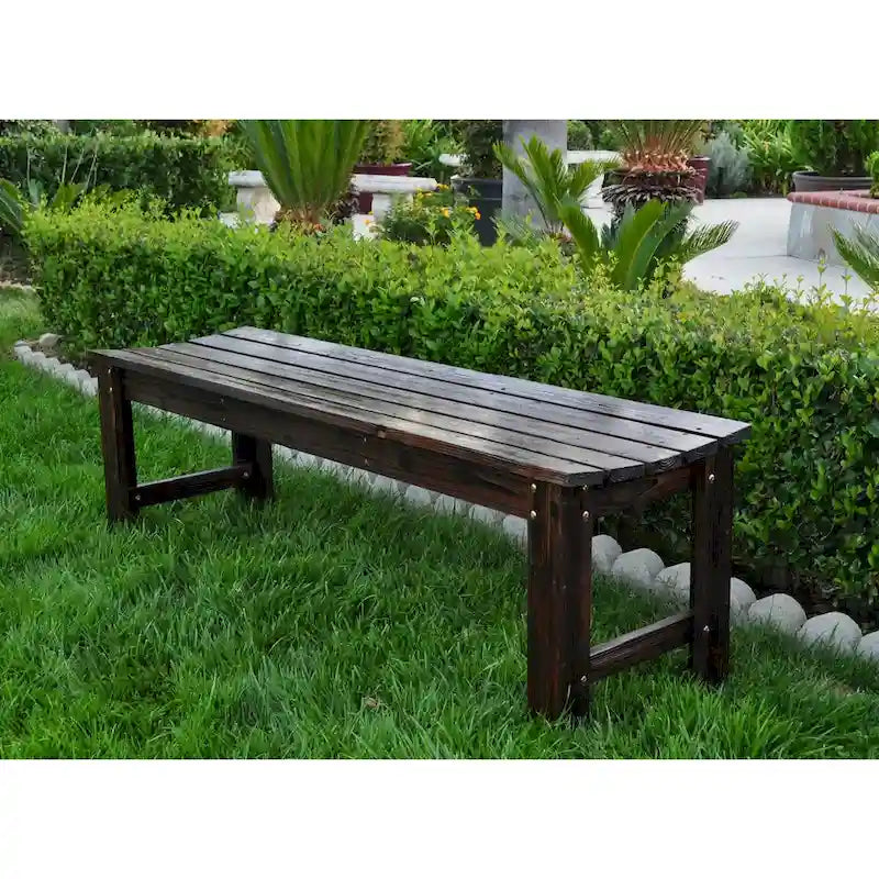 Banc de jardin sans dossier 5 pieds Shine Company, Bois de cèdre, finition HYDRO-TEX