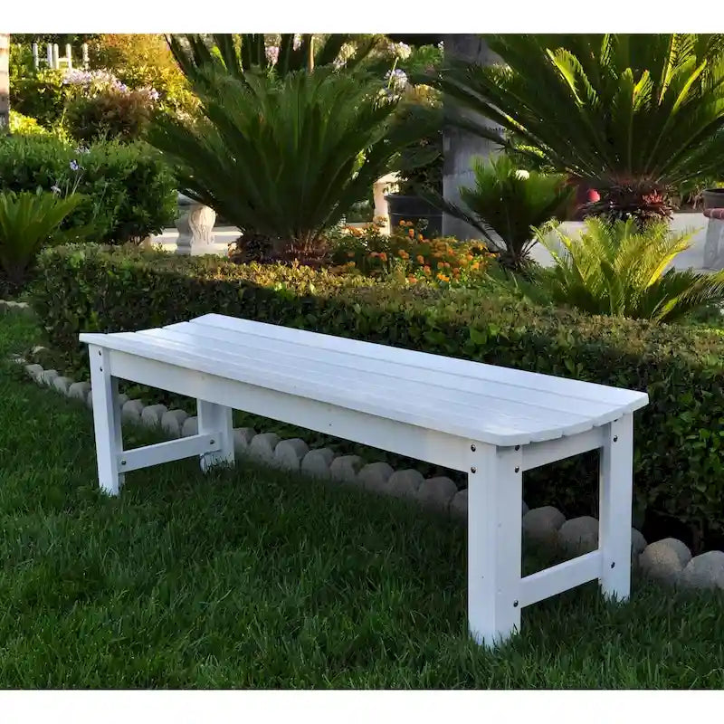 Banc de jardin sans dossier 5 pieds Shine Company, Bois de cèdre, finition HYDRO-TEX
