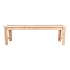Banc de jardin sans dossier 5 pieds Shine Company, Bois de cèdre, finition HYDRO-TEX
