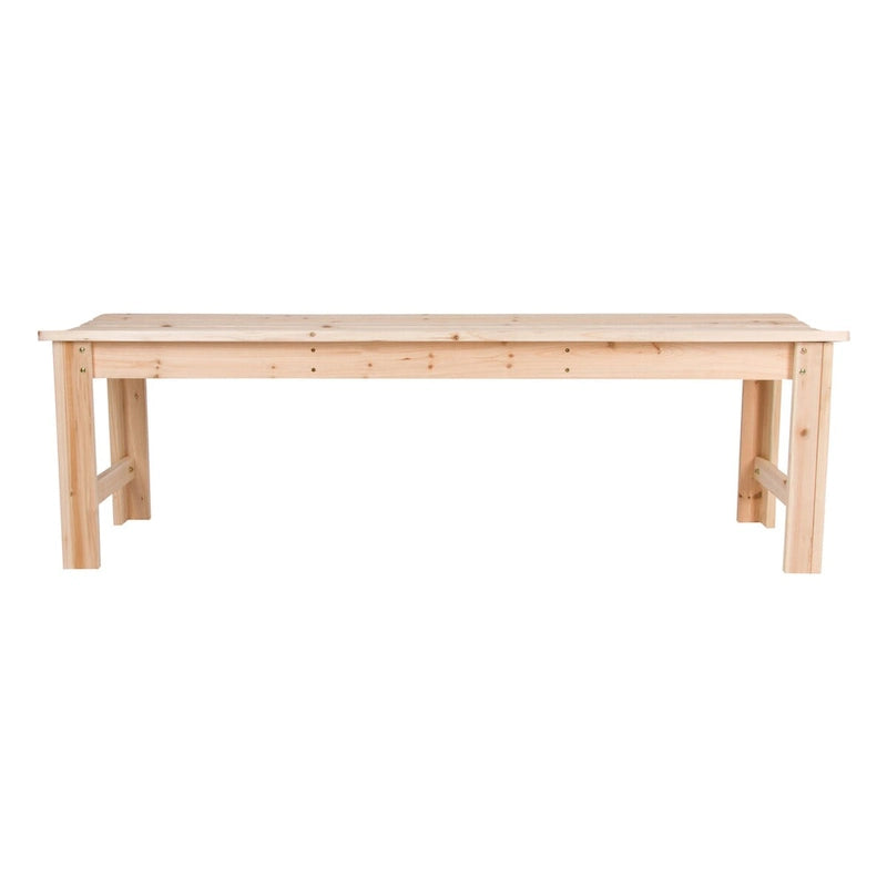 Banc de jardin sans dossier 5 pieds Shine Company, Bois de cèdre, finition HYDRO-TEX