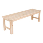 Banc de jardin sans dossier 5 pieds Shine Company, Bois de cèdre, finition HYDRO-TEX