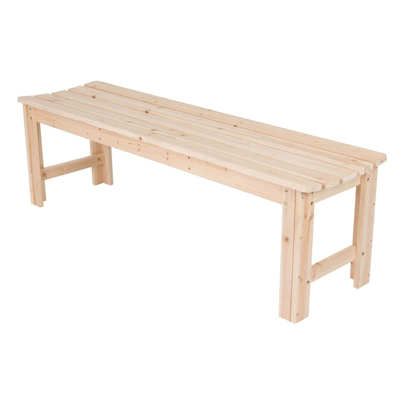 Banc de jardin sans dossier 5 pieds Shine Company, Bois de cèdre, finition HYDRO-TEX