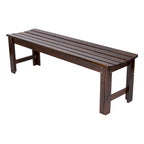 Banc de jardin sans dossier 5 pieds Shine Company, Bois de cèdre, finition HYDRO-TEX