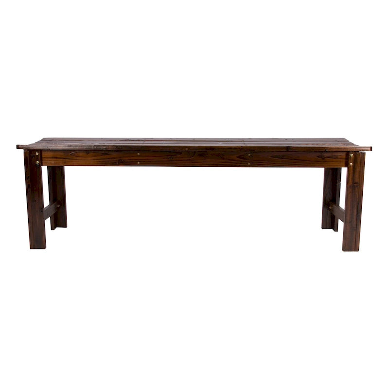 Banc de jardin sans dossier 5 pieds Shine Company, Bois de cèdre, finition HYDRO-TEX