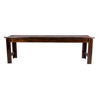Banc de jardin sans dossier 5 pieds Shine Company, Bois de cèdre, finition HYDRO-TEX
