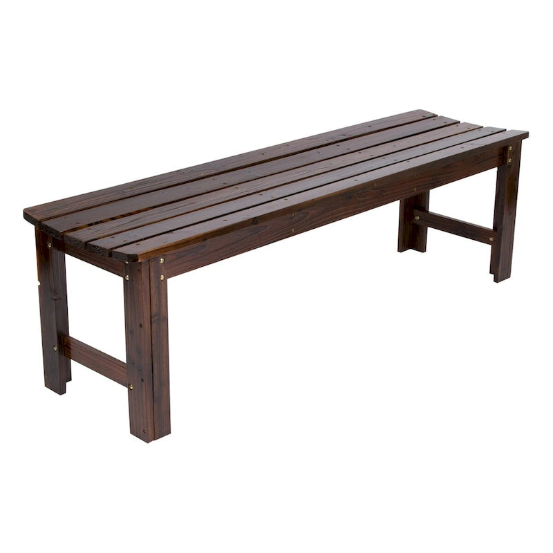 Banc de jardin sans dossier 5 pieds Shine Company, Bois de cèdre, finition HYDRO-TEX