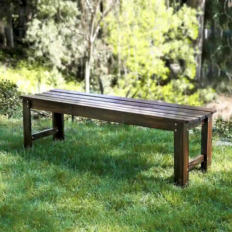 Banc de jardin sans dossier 5 pieds Shine Company, Bois de cèdre, finition HYDRO-TEX