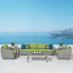 Set divano e poltrone da esterno Cannes a 6 pezzi in Sunbrella