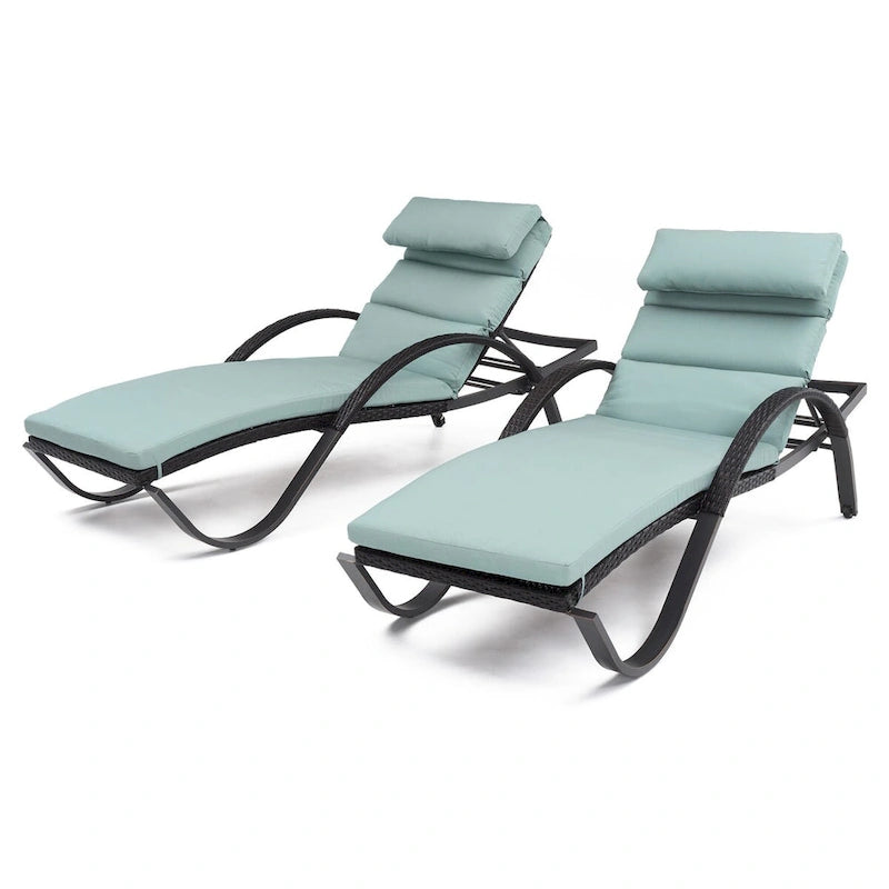 Set di 2 sedie a sdraio da esterno in alluminio Deco 2 per patio