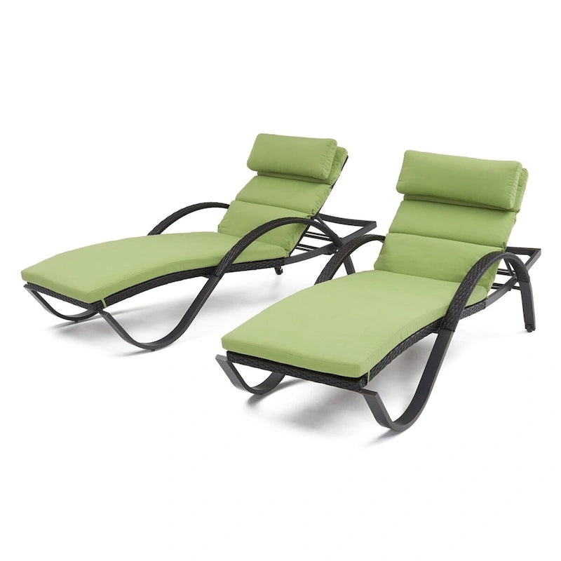 Set di 2 sedie a sdraio da esterno in alluminio Deco 2 per patio