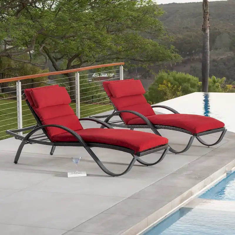 Set di 2 sedie a sdraio da esterno in alluminio Deco 2 per patio