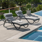 Set di 2 sedie a sdraio da esterno in alluminio Deco 2 per patio