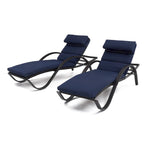 Set di 2 sedie a sdraio da esterno in alluminio Deco 2 per patio