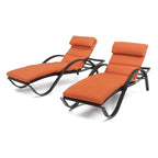 Set di 2 sedie a sdraio da esterno in alluminio Deco 2 per patio