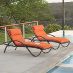 Set di 2 sedie a sdraio da esterno in alluminio Deco 2 per patio