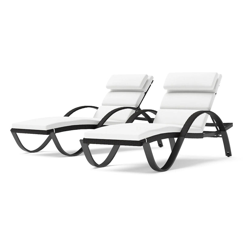 Set di 2 sedie a sdraio da esterno in alluminio Deco 2 per patio