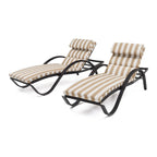 Set di 2 sedie a sdraio da esterno in alluminio Deco 2 per patio