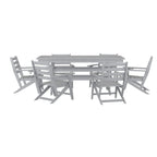 Tavolo commerciale Adirondack per tutte le stagioni e 6 sedie con portabicchieri