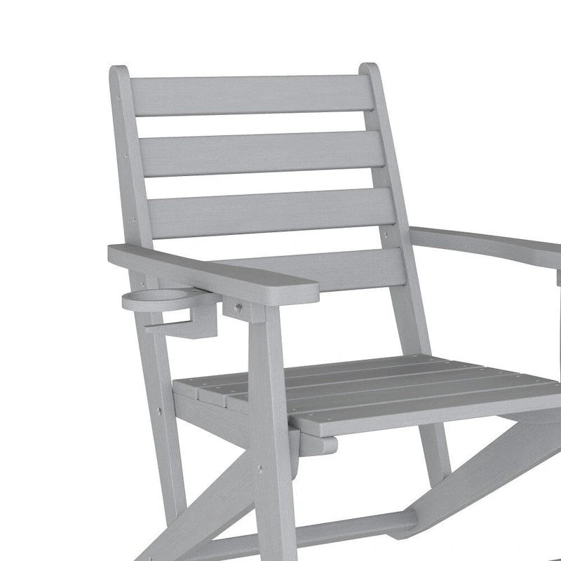 Tavolo commerciale Adirondack per tutte le stagioni e 6 sedie con portabicchieri