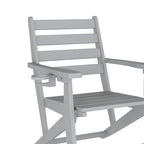 Tavolo commerciale Adirondack per tutte le stagioni e 6 sedie con portabicchieri