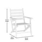 Tavolo commerciale Adirondack per tutte le stagioni e 6 sedie con portabicchieri