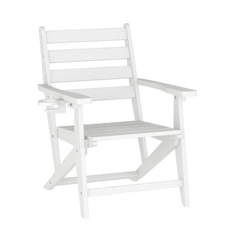 Tavolo commerciale Adirondack per tutte le stagioni e 6 sedie con portabicchieri