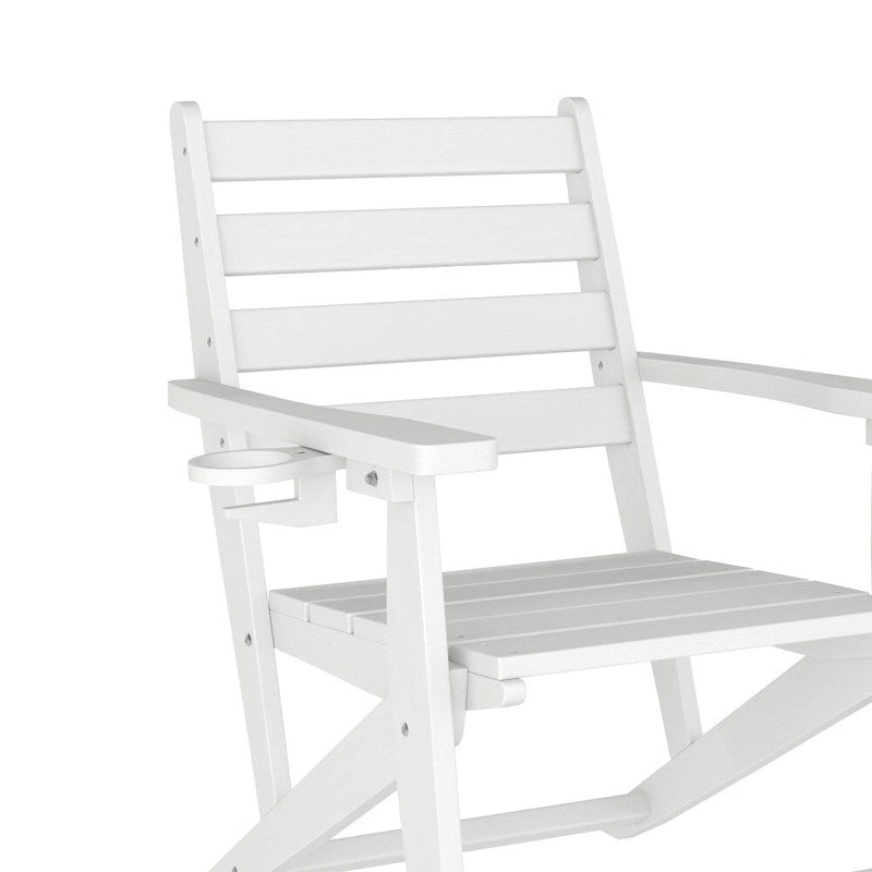 Tavolo commerciale Adirondack per tutte le stagioni e 6 sedie con portabicchieri