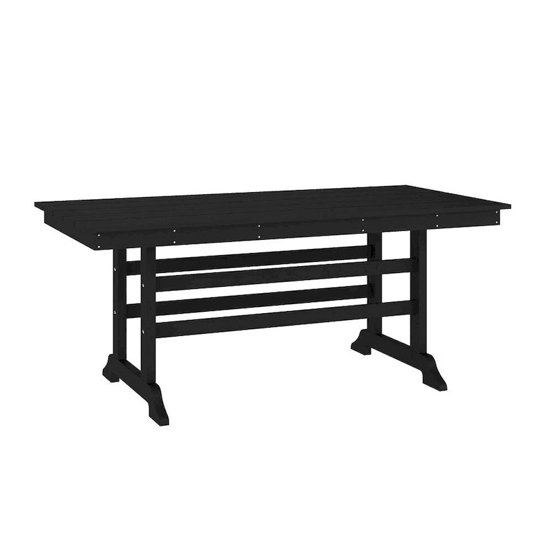 Tavolo commerciale Adirondack per tutte le stagioni e 6 sedie con portabicchieri