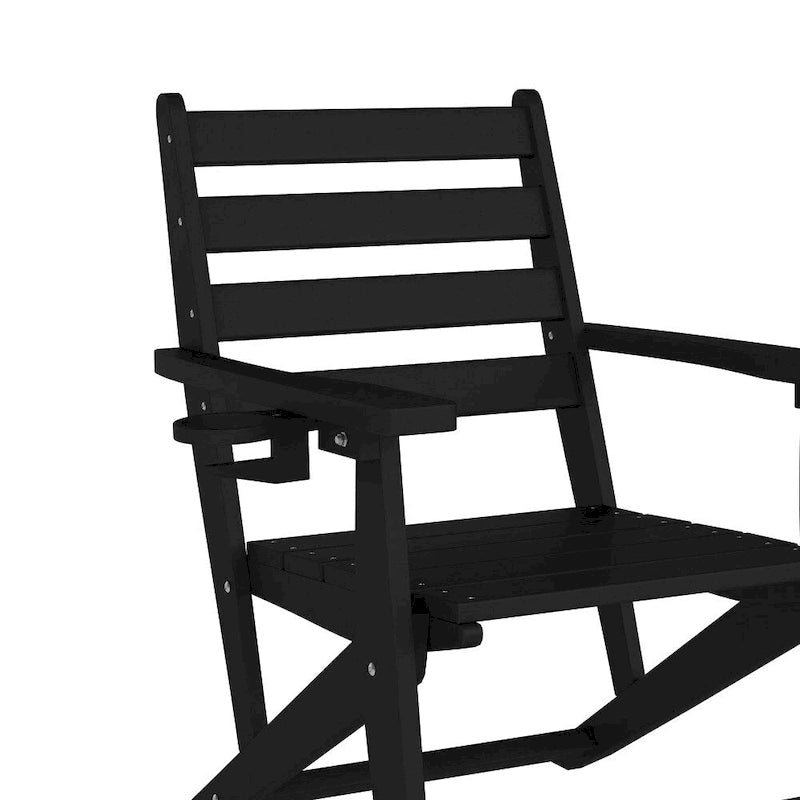 Tavolo commerciale Adirondack per tutte le stagioni e 6 sedie con portabicchieri