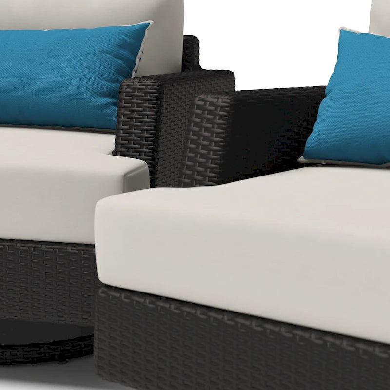 Set da Esterno Portofino Comfort Sunbrella 5 Pezzi con Poltrone Girevoli
